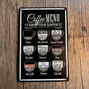 Kitchen Wall Hanging Sign Metal Sign Kitchen Decor Gift for Coffee Lover NEW